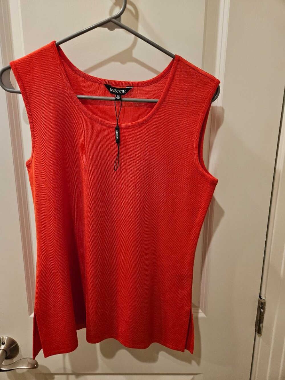 Misook Knit Tank Top - Red Orange Color - XS - NWT